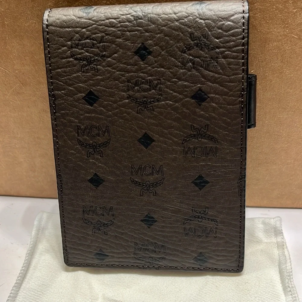 NWOT MCM Brown Leather Notebook - Picture 2 of 5